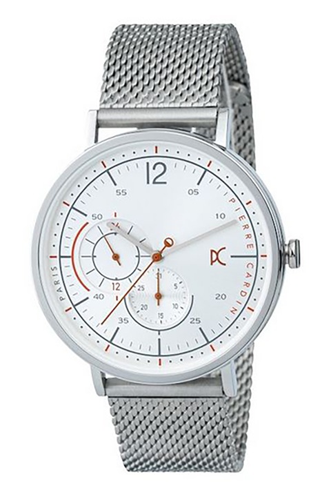 Pierre Cardin, Мултифункционален часовник с мрежеста верижка, Сребрист