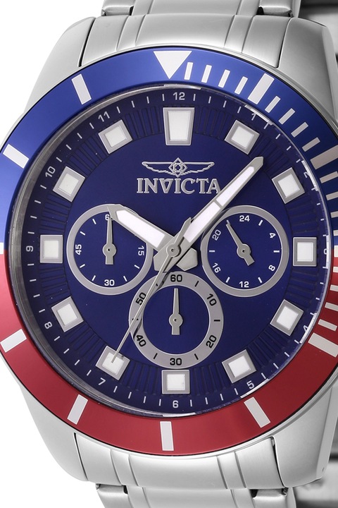 Invicta, Часовник от неръждаема стомана с хронограф, Сребрист