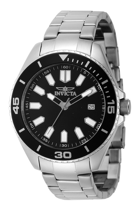 Invicta, Кварцов часовник от неръждаема стомана, Сребрист