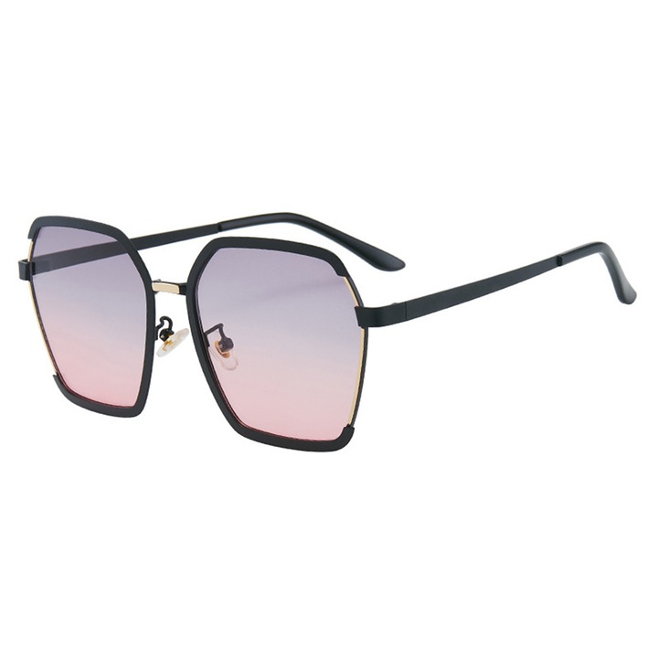 Ochelari de soare barbati, Sunglasses Polarised PC (191) - UV Protection - Black / Grey / Pink, Negru