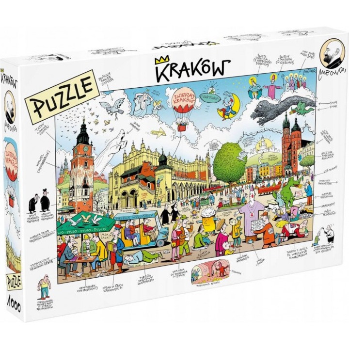 Puzzle MDR pap art Krakkói panoráma, +8 év, 400x270mm