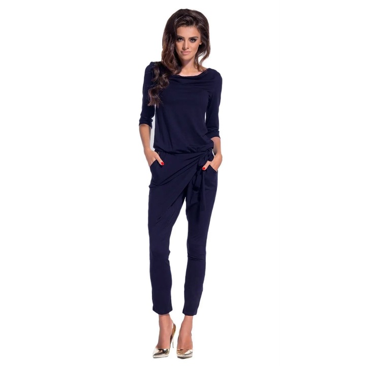 Női overál Limoniade 16720219 10-484, 3/4 ujjú, övvel, sötétkék, M