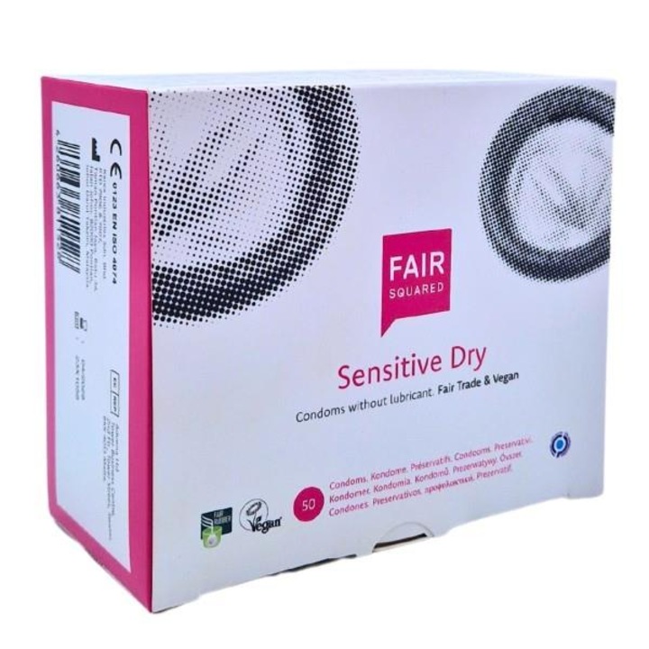 Prezervative, Fair Squared, Sensitive Dry, 50 bucati