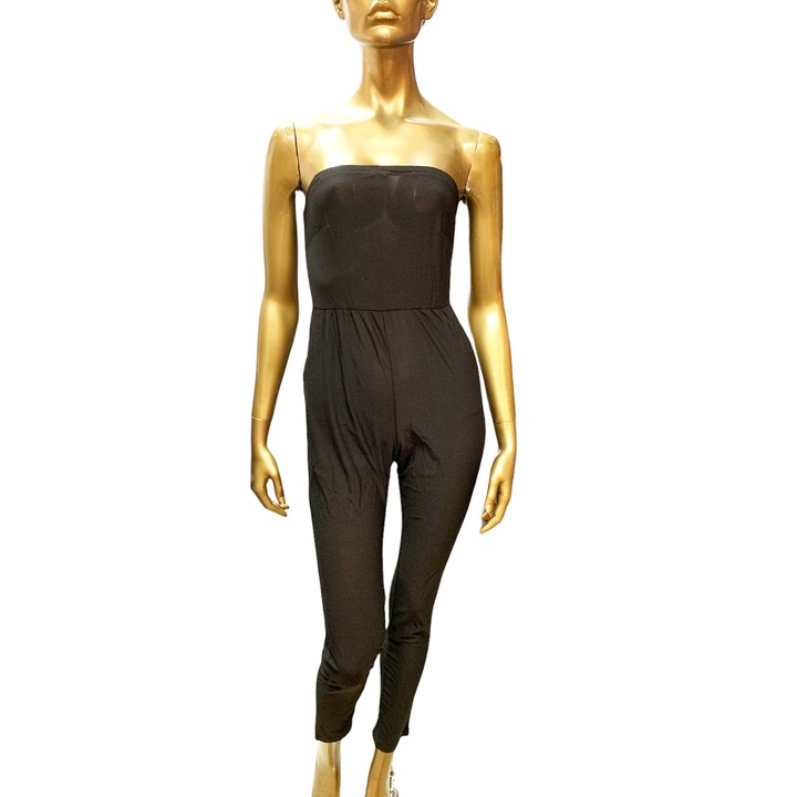 Női jumpsuit JUP 16727741 10-485, Zsebekkel, Fekete, XS/S