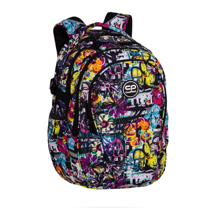 Ученическа раница CoolPack, Factor Poster Flower, 32 x 46 x 17 cm, Многоцветен