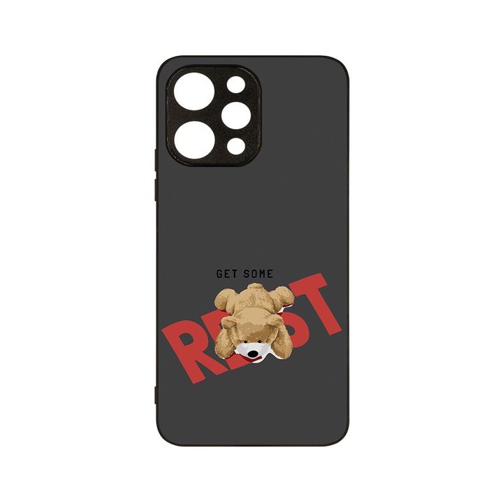 Husa BestCase® MaxSafe, Compatibila Cu Xiaomi Redmi 12, Get More Rest Teddy Bear, HD Colors, Anti-soc, Protectie Camera, Margini ridicate pentru protectia ecranului, G 1339
