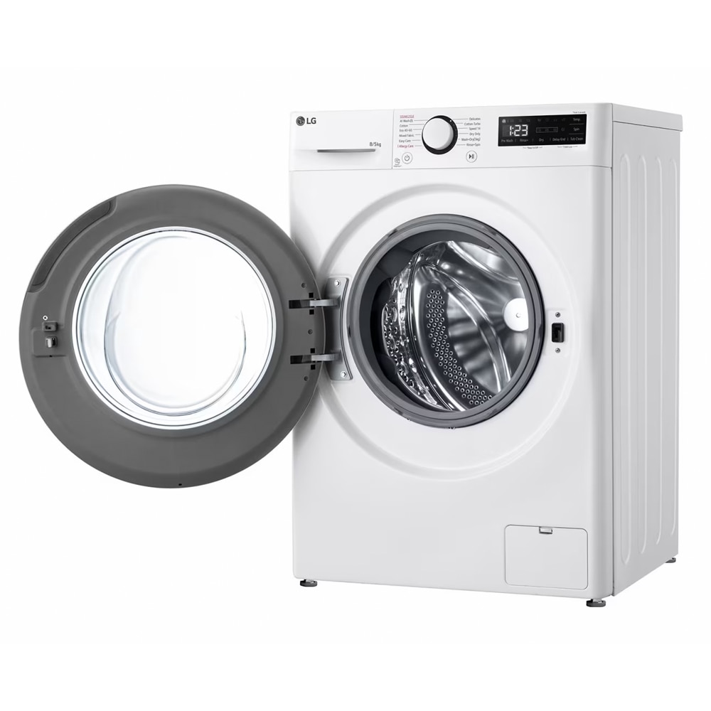 LG F2DR508SBW masina de spalat cu uscator cu abur, max. 1200 rpm, tehnologie AI DD, design ingust, 8/5 kg,
