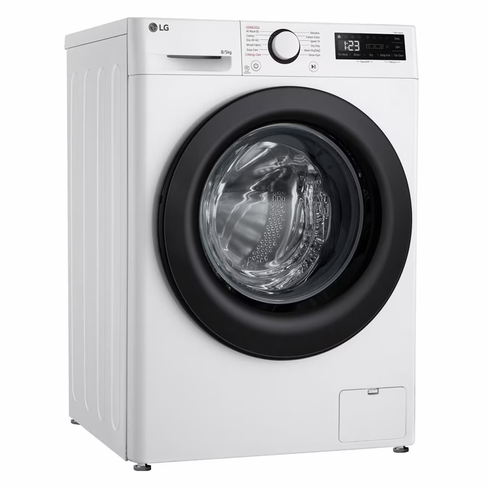 LG F2DR508SBW masina de spalat cu uscator cu abur, max. 1200 rpm, tehnologie AI DD, design ingust, 8/5 kg,