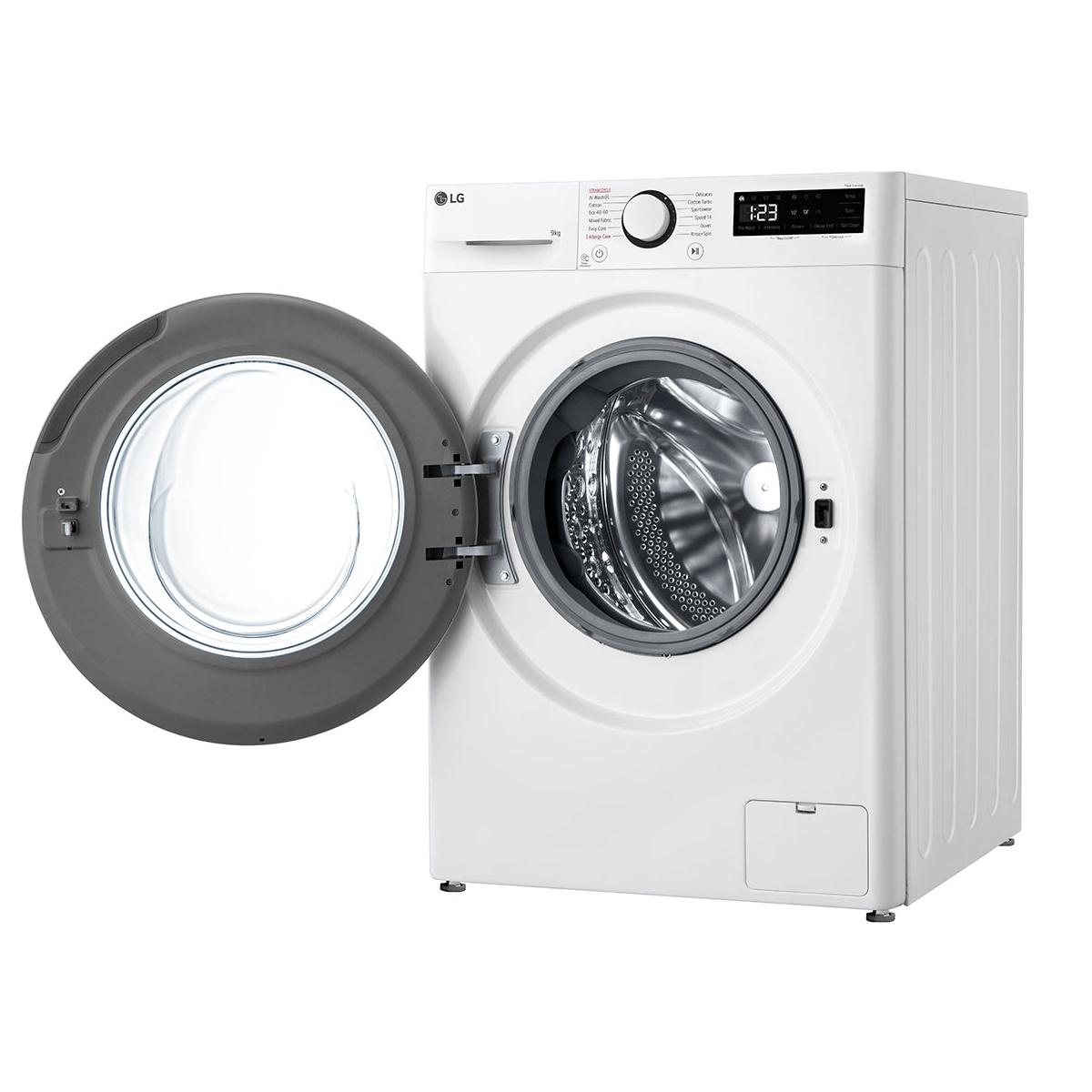 Masina de spalat rufe LG F4WR509SWW, 9kg, Clasa A, 1400 RPM, Tehnologie AI DD, Steam, Motor Inverter Direct Drive, Alb