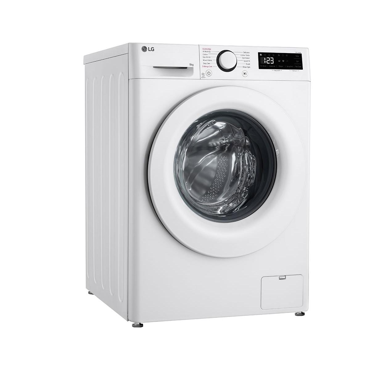 Masina de spalat rufe LG F4WR509SWW, 9kg, Clasa A, 1400 RPM, Tehnologie AI DD, Steam, Motor Inverter Direct Drive, Alb