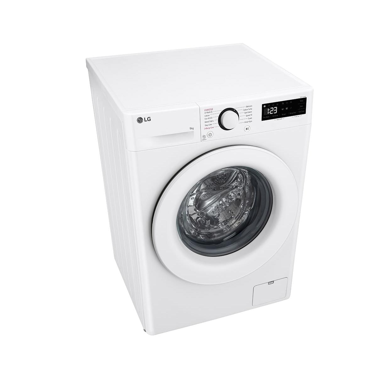 Masina de spalat rufe LG F4WR509SWW, 9kg, Clasa A, 1400 RPM, Tehnologie AI DD, Steam, Motor Inverter Direct Drive, Alb