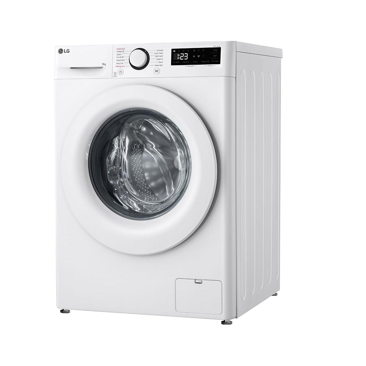 Masina de spalat rufe LG F4WR509SWW, 9kg, Clasa A, 1400 RPM, Tehnologie AI DD, Steam, Motor Inverter Direct Drive, Alb