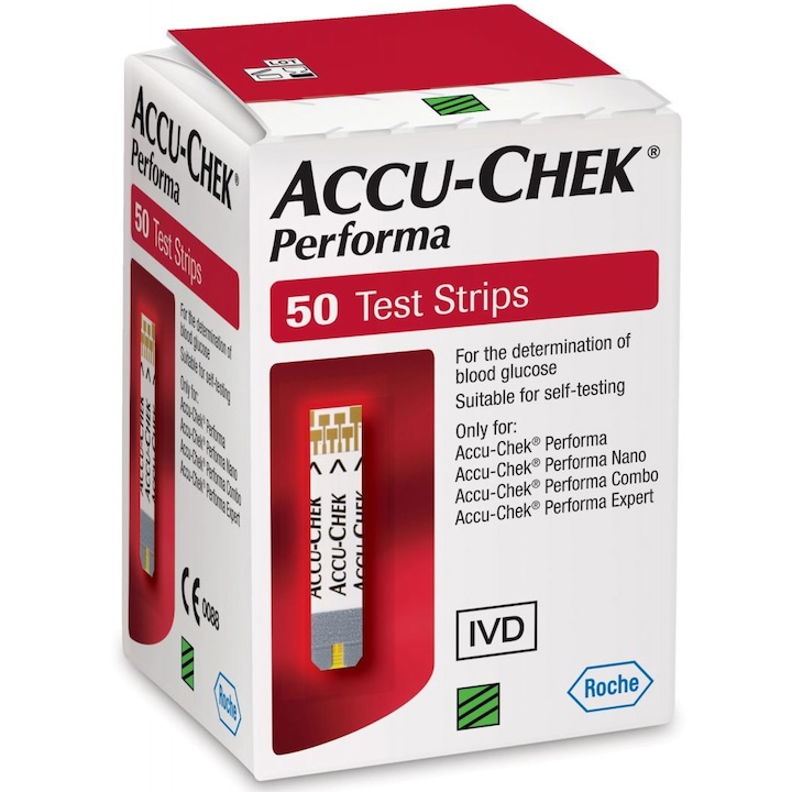 Тестове за глюкоза Accu-Chek Performa, 50 броя