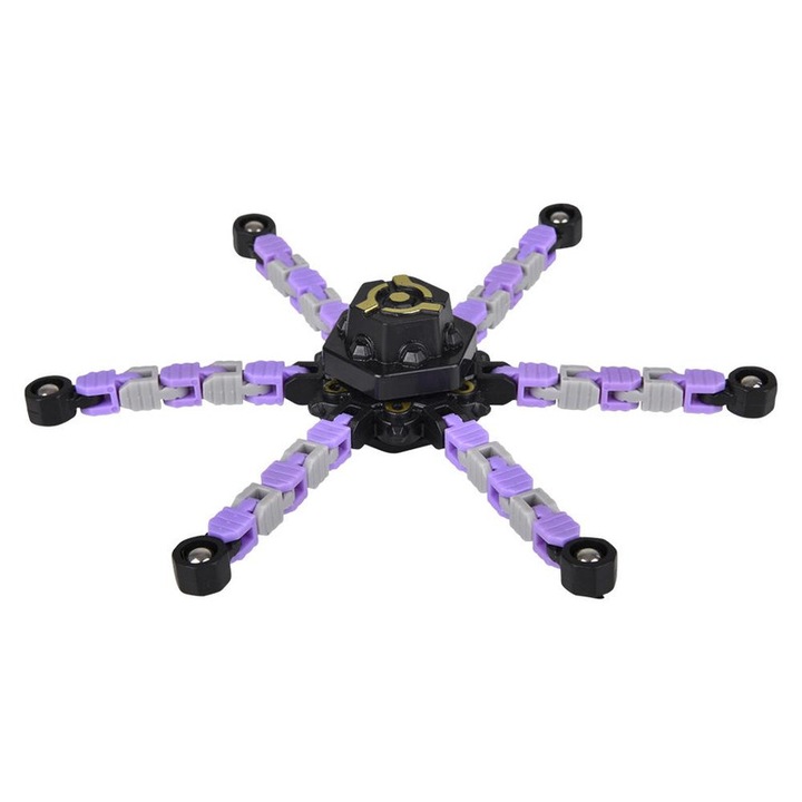 Spinner interaktív játék, átalakítható, stresszoldó, lila