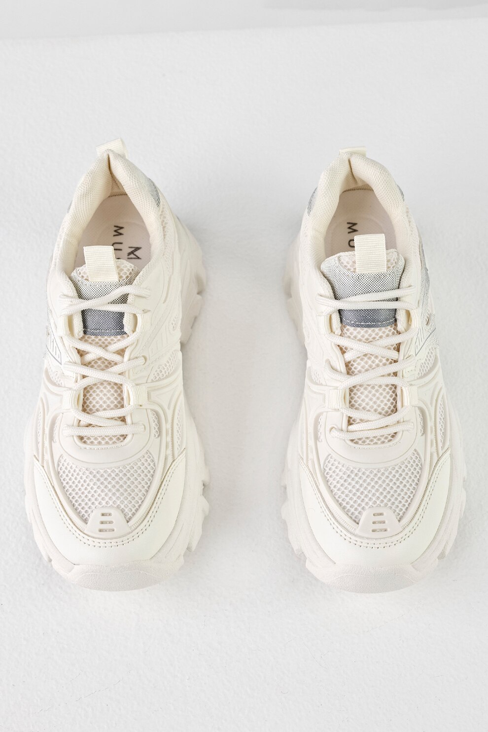 MUSK, Pantofi sport de piele ecologica cu aspect masiv si