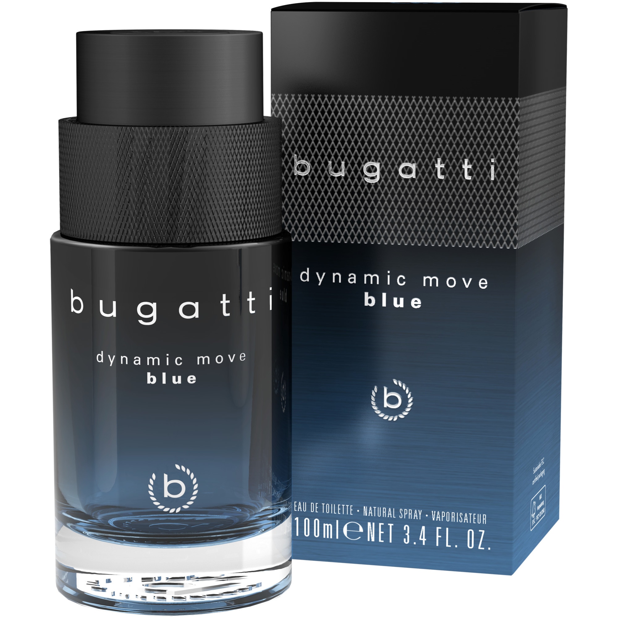 Apa de toaleta Dynamic Blue, Bugatti, Barbati, 100 ml