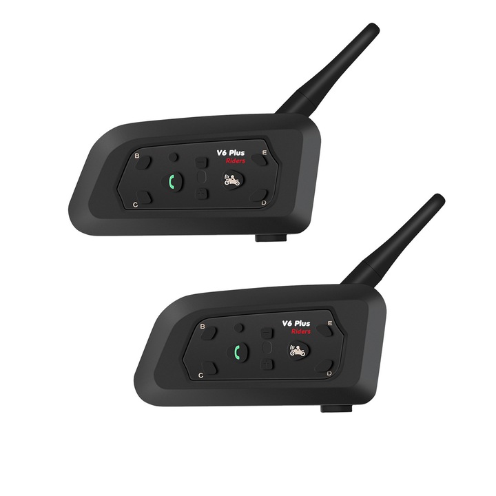 Комплект 2 комуникационни системи за мотоциклети, Bluetooth, 850 mah