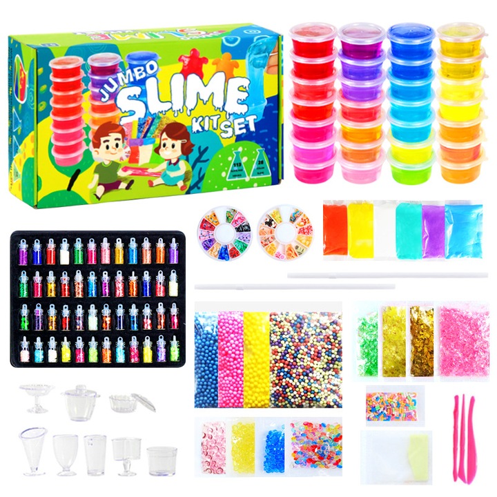 Kit creativ, Slime colorat, TopGearWorld®, 5 ani+, Multicolor​