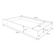 Pat Luk de o persoana 160x80 alb, complet cu sertar, saltea si cadru