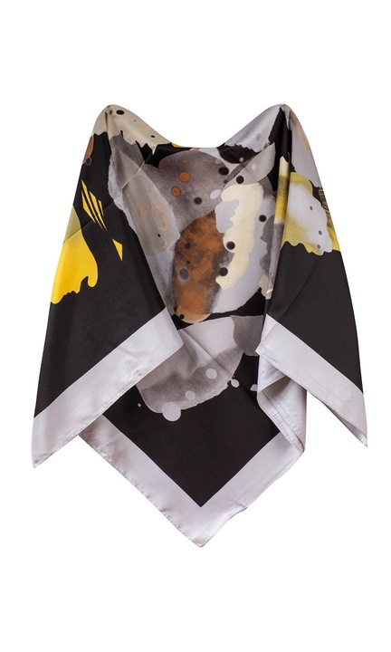 Esarfa dama, model-7, 90x90 cm, din poliester, Multicolor