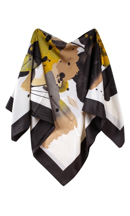 Esarfa dama, model-6, 90x90 cm, din poliester, Multicolor