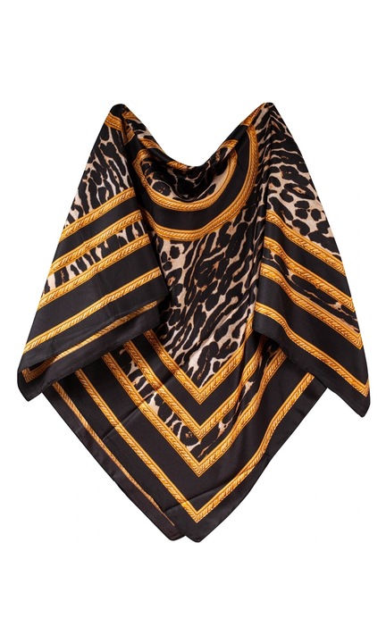 Esarfa dama, model-12, 90x90 cm, din poliester, Multicolor