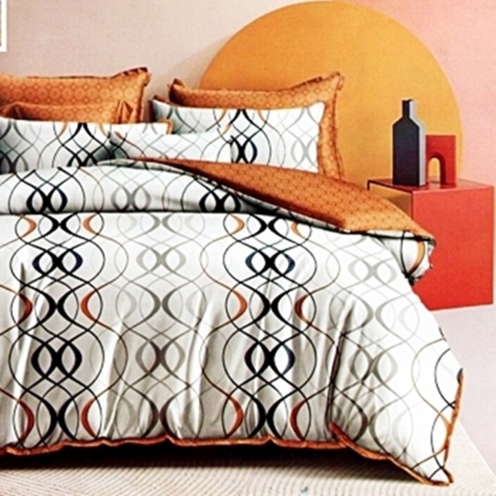 Lenjerie de pat Finet, cearceaf cu elastic, 6 piese, pentru pat dublu, multicolor, Ralex Pucioasa, 160x200cm, LDP-FINH-10059