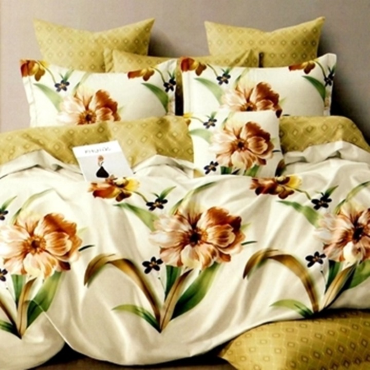 Lenjerie de pat Finet, cearceaf cu elastic, 6 piese, pentru pat dublu, multicolor, Ralex Pucioasa, 160x200cm, LDP-FINH-10078
