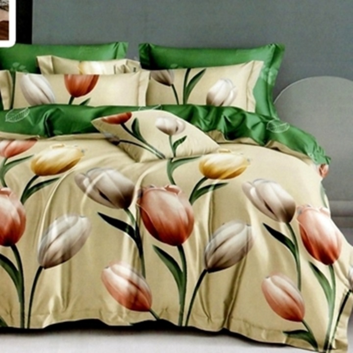 Lenjerie de pat Finet, cearceaf cu elastic, 6 piese, pentru pat dublu, multicolor, Ralex Pucioasa, 160x200cm, LDP-FINH-10088