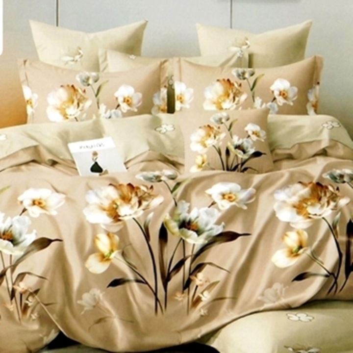 Lenjerie de pat Finet, cearceaf cu elastic, 6 piese, pentru pat dublu, multicolor, Ralex Pucioasa, 160x200cm, LDP-FINH-10090