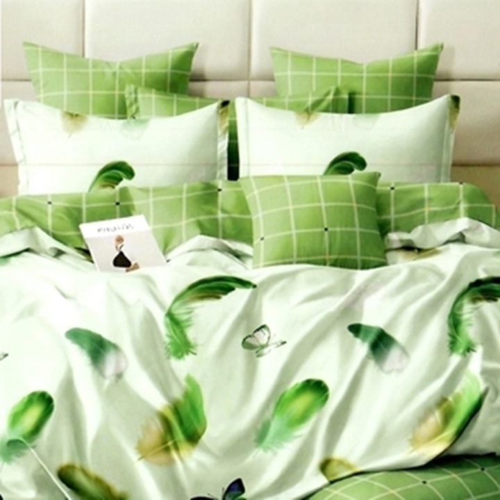 Lenjerie de pat Finet, cearceaf cu elastic, 6 piese, pentru pat dublu, multicolor, Ralex Pucioasa, 160x200cm, LDP-FINH-10097