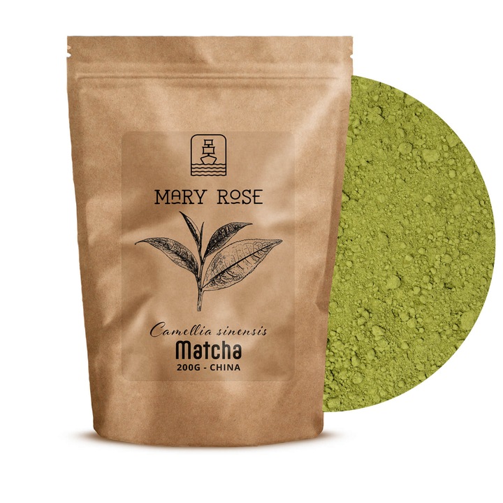 Чай Матча Прах Mary Rose Зелено Premium, 200гр