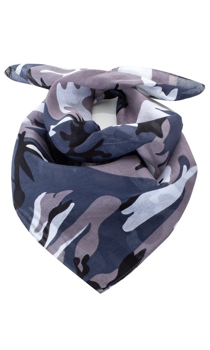 Esarfa dama, 50x50 cm, model Cas-2, din bumbac, Multicolor