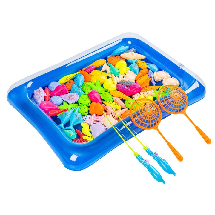 Jucarii de pescuit, Ronyes®, ABS, 36 buc, 3 ani+, Multicolor