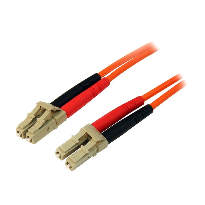 Cablu Fibra Optica StarTech 50FIBLCLC2, LSZH, Duplex, conectori LC-LC, 2m Portocaliu