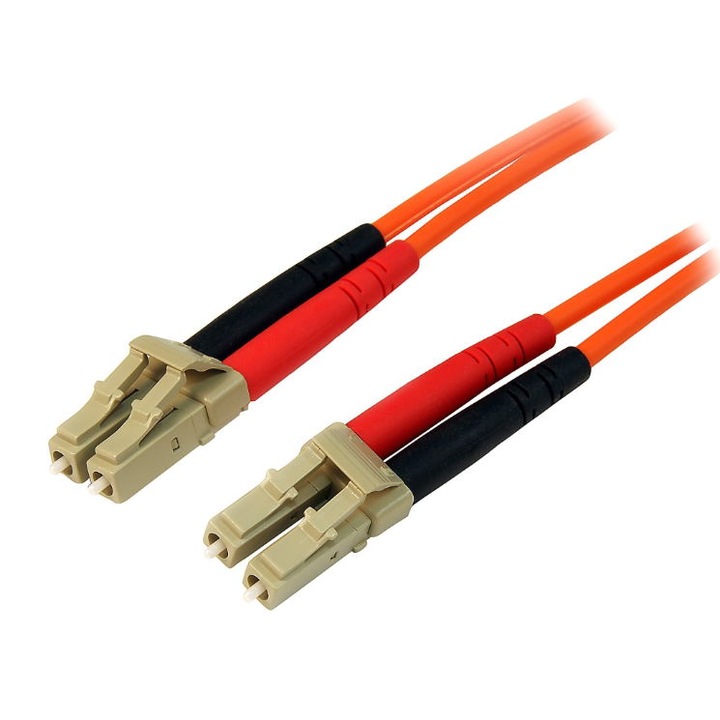 Cablu Fibra Optica StarTech 50FIBLCLC3, Duplex, conectori LC-LC, 3m Portocaliu