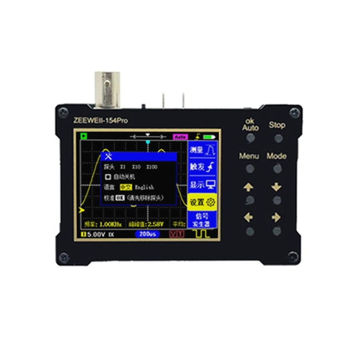 Osciloscop Digital, Uudeals®, 1MHz/18MHz, ecran TFT 2.4 inch, negru, 87x58x18 mm