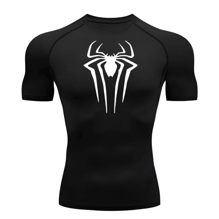 Tricou Sport Compressiv Spider Man, Negru