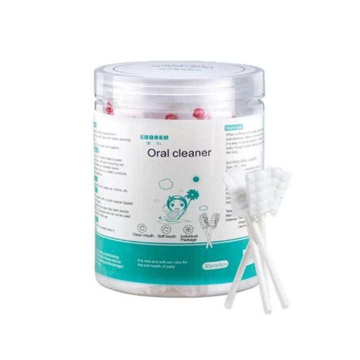 Set 30 buc periute dinti, unica folosinta, pentru limba, gingii si dinti sugari