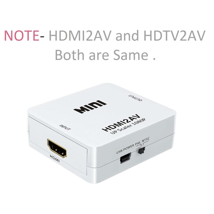 Преобразувател HDMI - 3 чинча Digital One SP00939, преходник, със захранване, hdmi - 3 rca