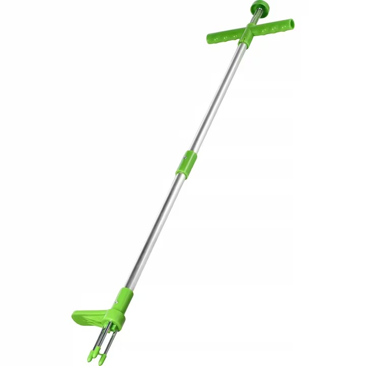 Gyomirtó, alumíniumból és műanyagból, hossza 98 cm, stabil, könnyen használható, ezüst/zöld