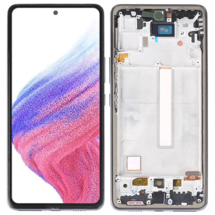 Дисплей за Samsung A53 5G A536, INCELL, с рамка, черен, LCD, тъч скрийн, най-добро качество