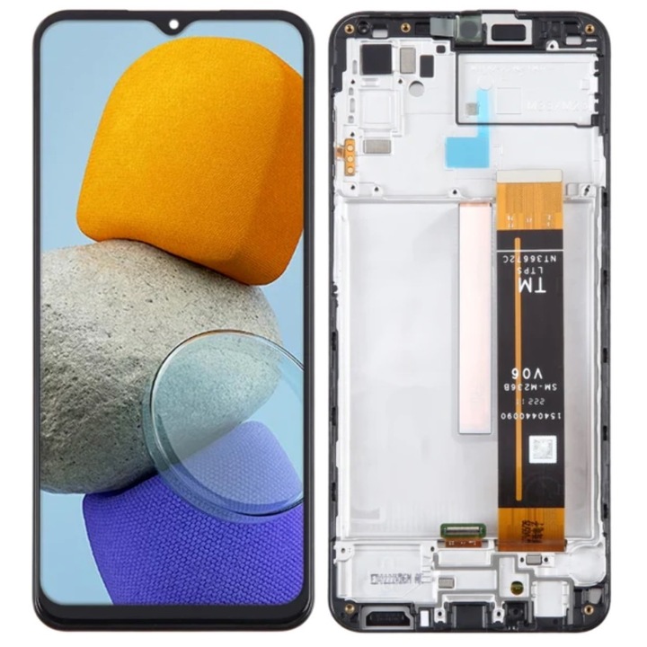 Дисплей за Samsung Galaxy M23 (SM-M236), IPS, с рамка, черен, LCD, тъч скрийн, най-добро качество