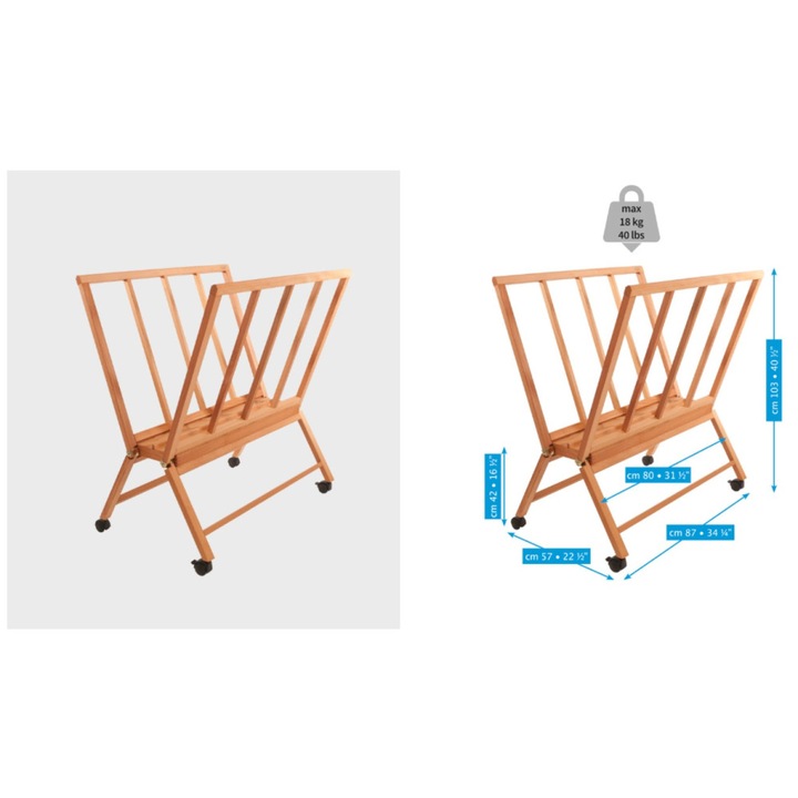 Сгъваема поставка Mabef, голяма М/40