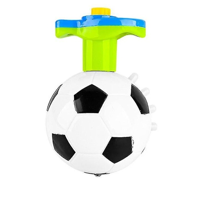 Jucarie Titirez Automat, Model Minge Fotbal alb, Muzica, Joc de Lumini, 8 cm, Dalimag