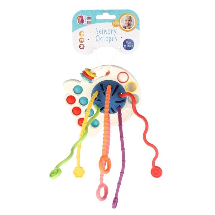 Érzékszervi játék Bam Bam - Octopus, 18+ hónapos
