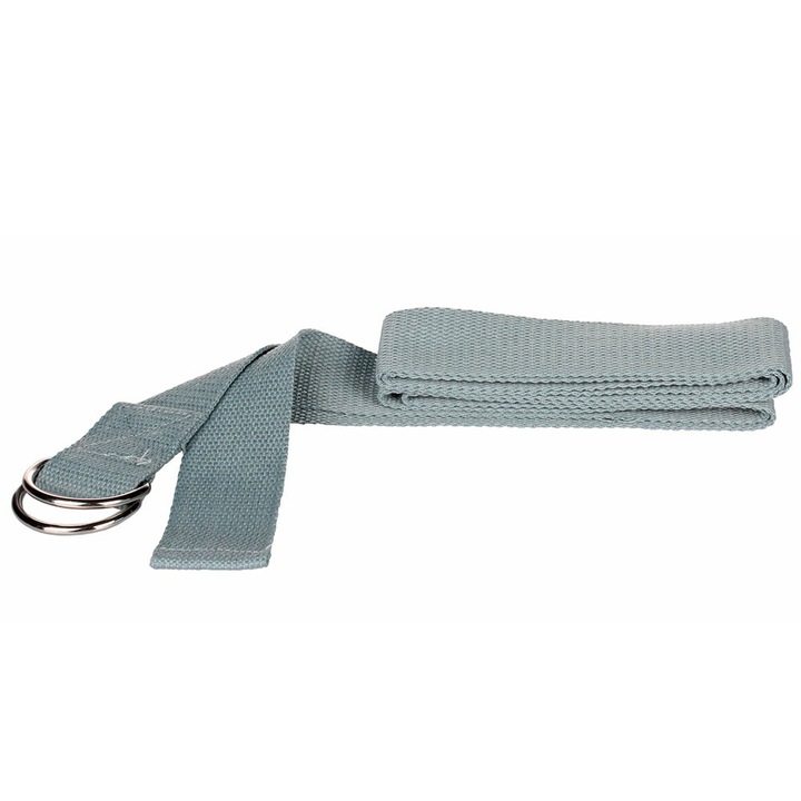 Jóga szíj, Merco Strap Sangle, méretei 180 x 3,8 cm, szürke színű