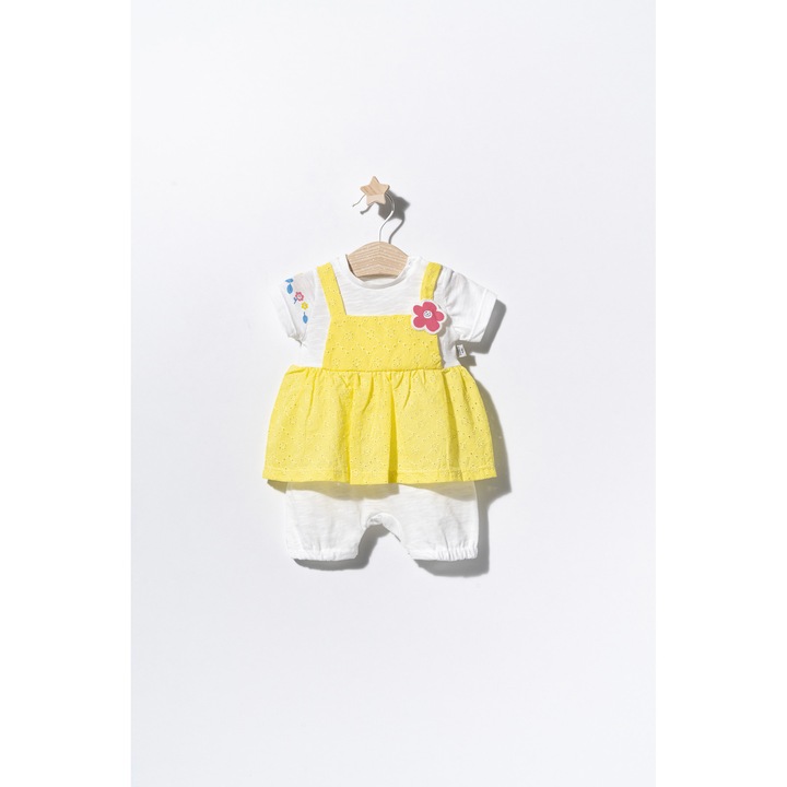 Tongs baby, Летен гащеризон за бебета Flower, Жълт