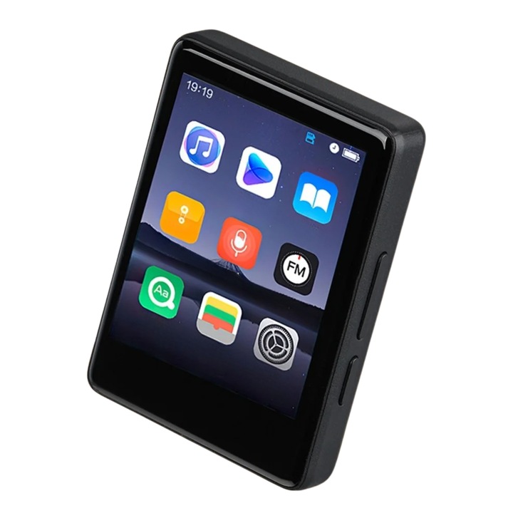 Mp3 lejátszó érintőképernyővel, IMODIX®, 2,4 hüvelykes képernyő, 32 GB, Támogatja az SD-kártyát 128 GB-ig, Bluetooth, HiFi audio, FM rádió, e-könyv olvasás, felvevő, fekete