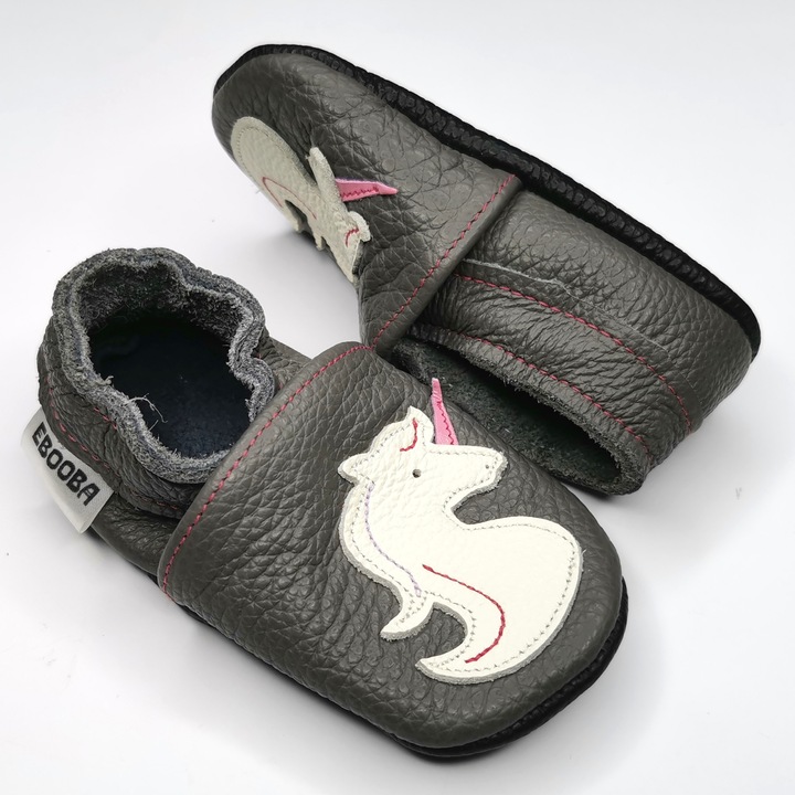 Termeszetes bor csizma egyszarvuval - Ebooba, Szürke